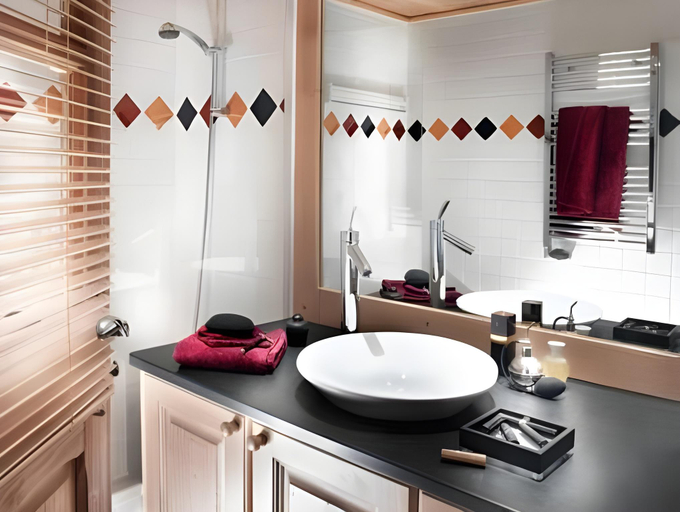 Bathroom 4, CGH Résidences & Spas Les Chalets de Flambeau, Savoie