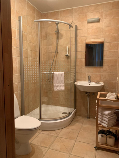 Bathroom 4, Rozmalas Hotel self check in, Bauska