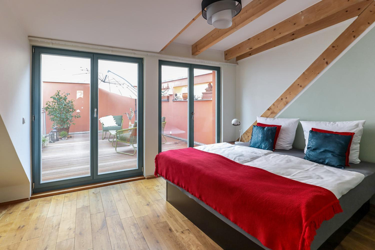 Bedroom 2, BohnApartments Bauhaus - absolutes Zentrum - Terrasse - Vollausstattung - WLAN, Weimar