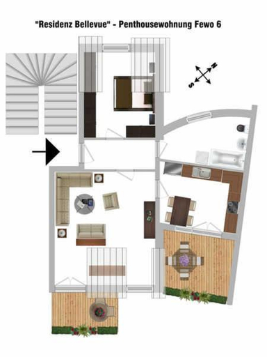 Floor plans 5, Residenz Bellevue Fewos 6 und 32 Fewo cc Herrmann, Vorpommern-Greifswald