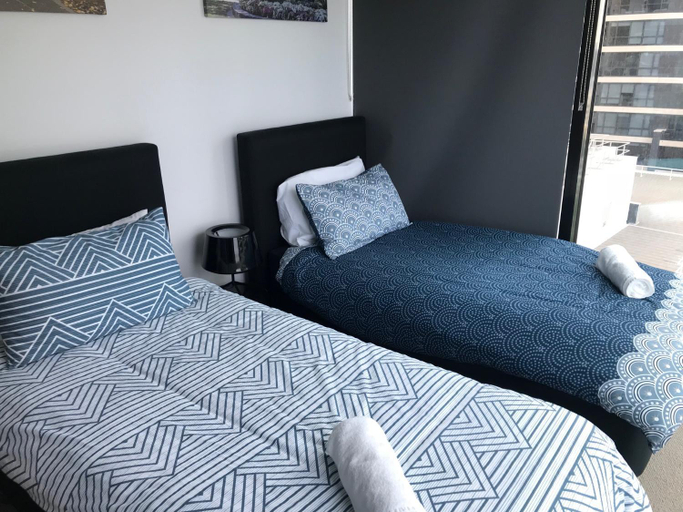 Bedroom 2, ReadySet Apartments at Lighthouse, Melbourne