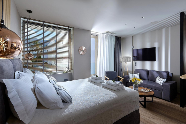 Bedroom, Seafront Apartments by Myseasight, Crete