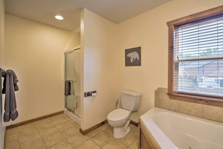 Bathroom 4, Cozy 'Rustic River Lodge' Near SDC with Pools!, Stone