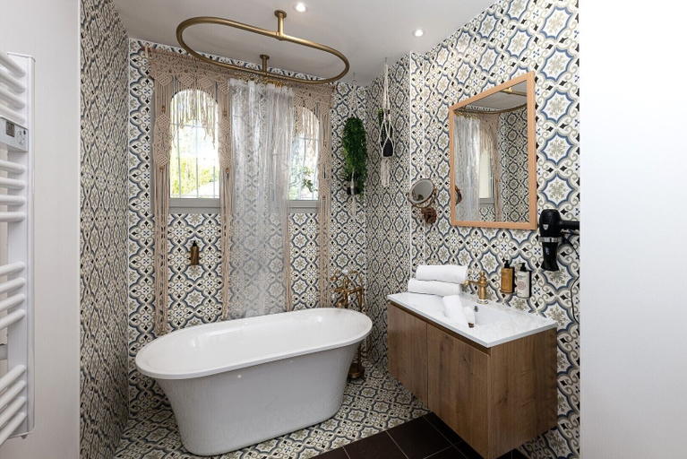 Bathroom 4, Garden Apartment La Bohémienne, Mandara Beach, Alpes-Maritimes