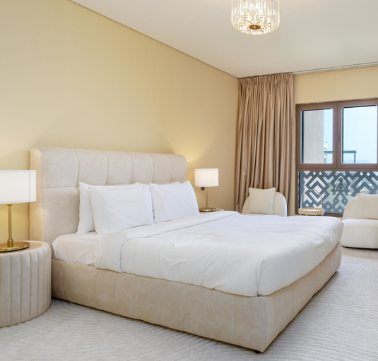 Bedroom 3, Massive 2 Bedroom with Palm View Balqis, Dubai