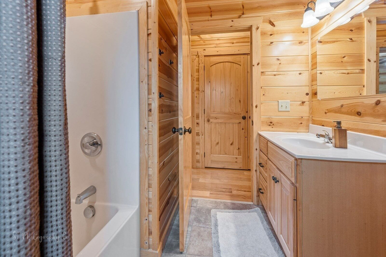 Bathroom 3, Foxes' Den Cabin with Private Hot Tub and Arcade Game by RedAwning, Sevier