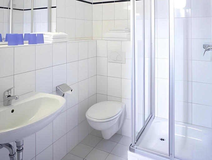 Bathroom, Familien Apartmenthotel Panoramic, Osterode am Harz