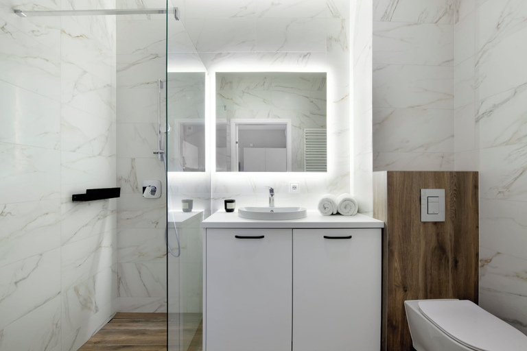 Bathroom, Elite Apartments city center prestige, Gdańsk City