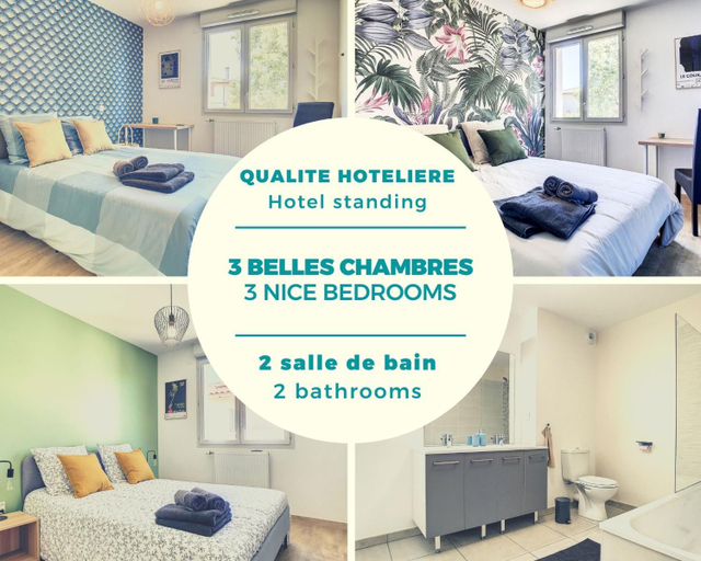 Guestroom, Villa Poete avec jardin 3 Chambres Parking gratuit, Haute-Garonne