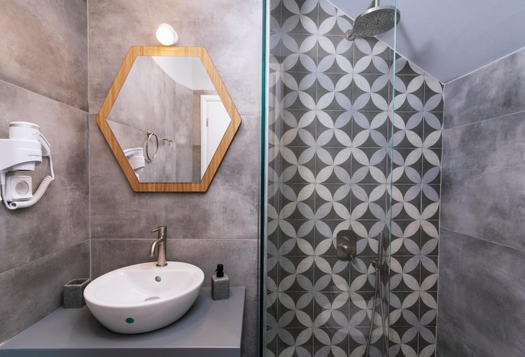 Bathroom, Sea View Luxury Villa White in Blue, Faistos