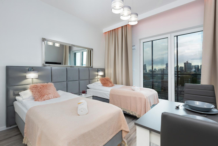 Bedroom 2, Warsaw Prymasa Tysiaclecia Business Centre by Noclegi Renters, Warsaw