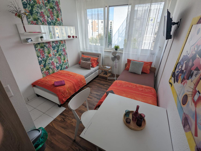 Bedroom 2, Appartement Bahnhof, Mainz