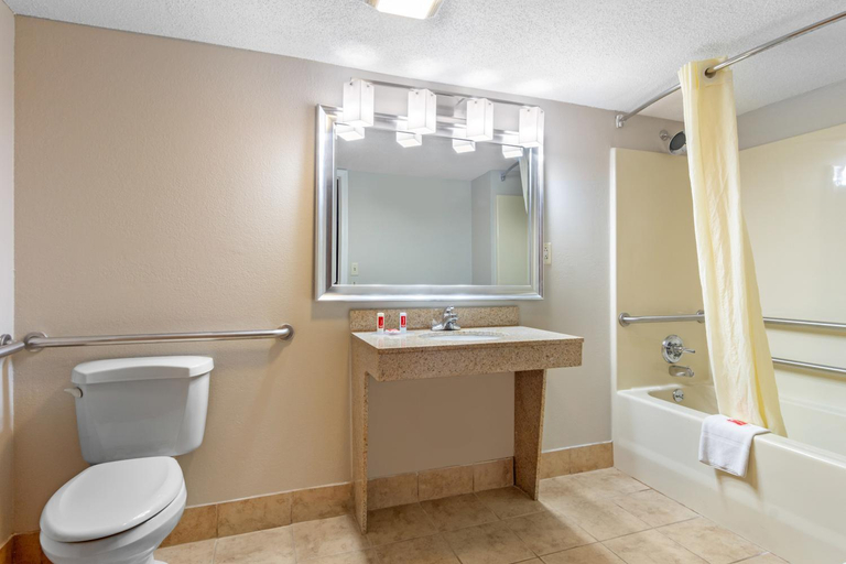 Bathroom, Econo Lodge Byron - Warner Robins, Peach