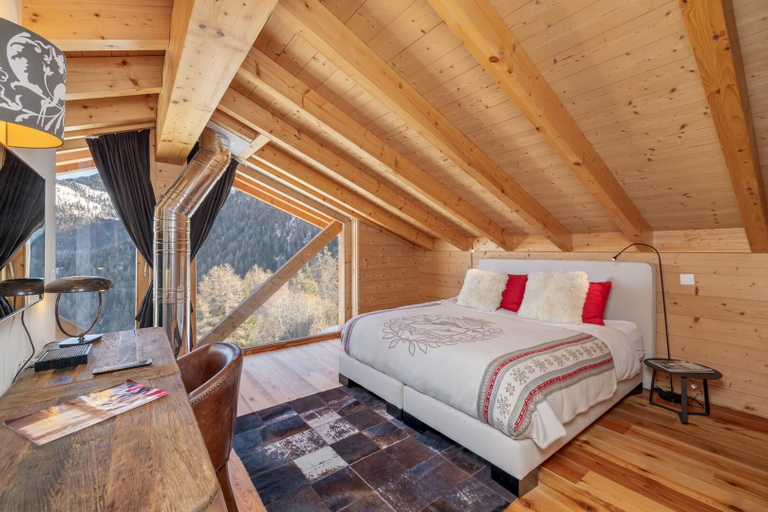 Bedroom 3, Chalet 18 Îles Luxury Chalet With Sauna La Tzoumaz, Martigny