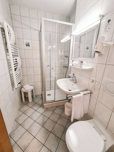 Bathroom, Zentral Hotel, Passau