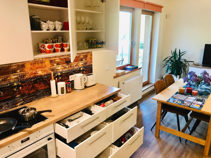 Kitchen 3, Family apartment 100m from the beach, Riga