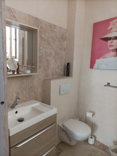 Bathroom 4, Maison intra muros, clim, terrasses avec vue sur palais jaccuzzi et garage, Vaucluse