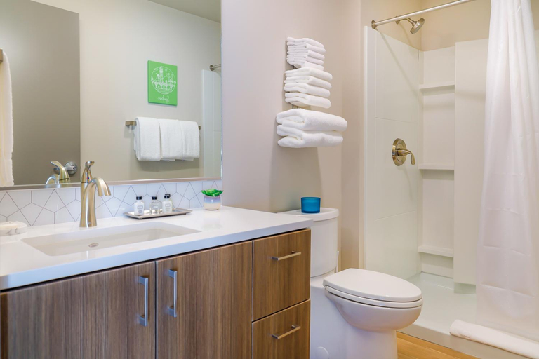 Bathroom, Riverfront Park Travel Apartments, Spokane