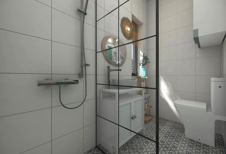 Bathroom 3, Lulu Holiday Resort domki z podgrzewanym Basenem, Koszalin