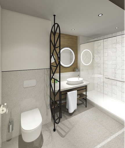 Bathroom, Sheraton Bordeaux Airport, Gironde