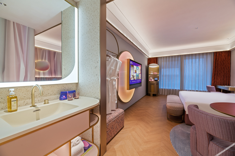 Bathroom 3, Hotel Manxin, Praça Yueda 889, Estação de Trem de Alta Velocidade de Yancheng, Yancheng