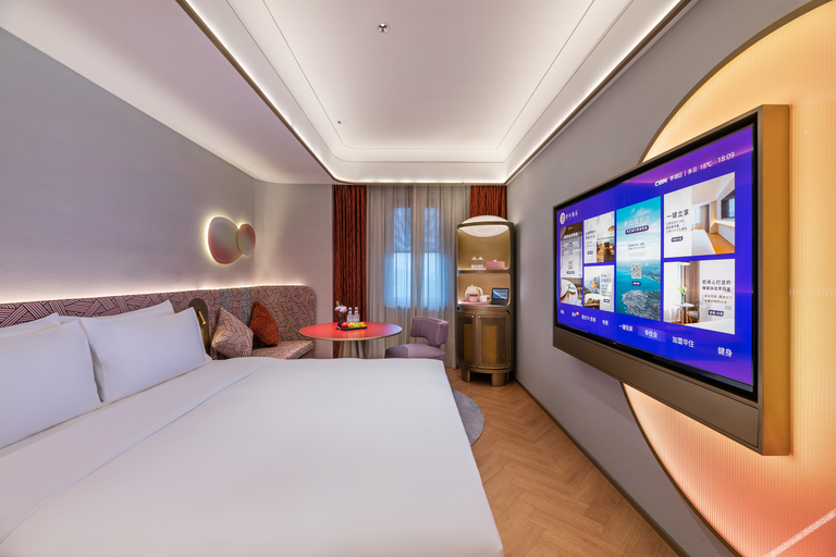 Bedroom 2, Hotel Manxin, Praça Yueda 889, Estação de Trem de Alta Velocidade de Yancheng, Yancheng