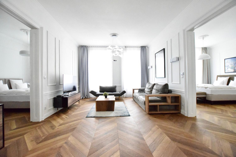 Bedroom, Luxury Apartment by Hi5 - Szervita Suite, Budapesti