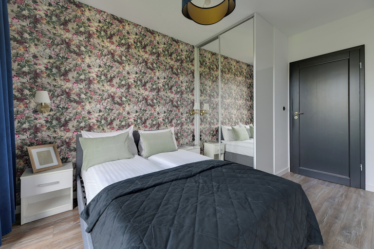 Bedroom 1, Lion Apartments - Front Park, Gdańsk City