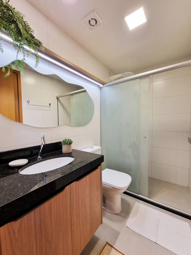 Bathroom 3, Apê com Ar em Todos os Ambientes, Garagem e Lazer de Resort, Maceió (capital)