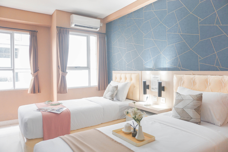 Bedroom 1, Nice and Comfortable Studio (No Kitchen) Apartment Elvis Tower By Travelio, Cikarang