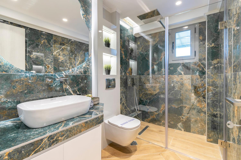 Bathroom 3, SithoniaRS Luxury Ground Floor Apartment With Private Garden, Central Macedonia