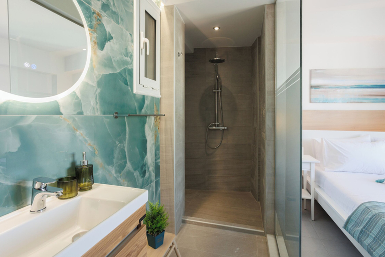 Bathroom 2, Anemos Deluxe Suites - Ostria, Crete