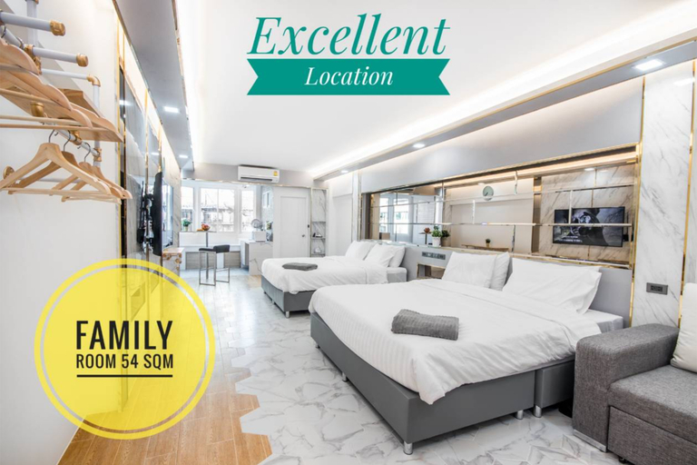 Bedroom 1, Family Hub@Pratunam 6 FREE AIRPORT PICKUP, Ratchathewi
