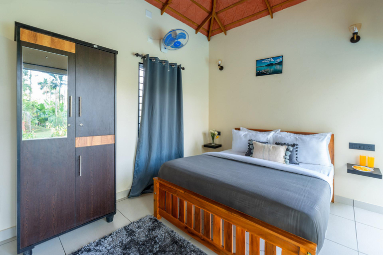 Bedroom 3, StayVista at Palm Tree Homes with BBQ Grill & Pet Friendly Home, Wayanad
