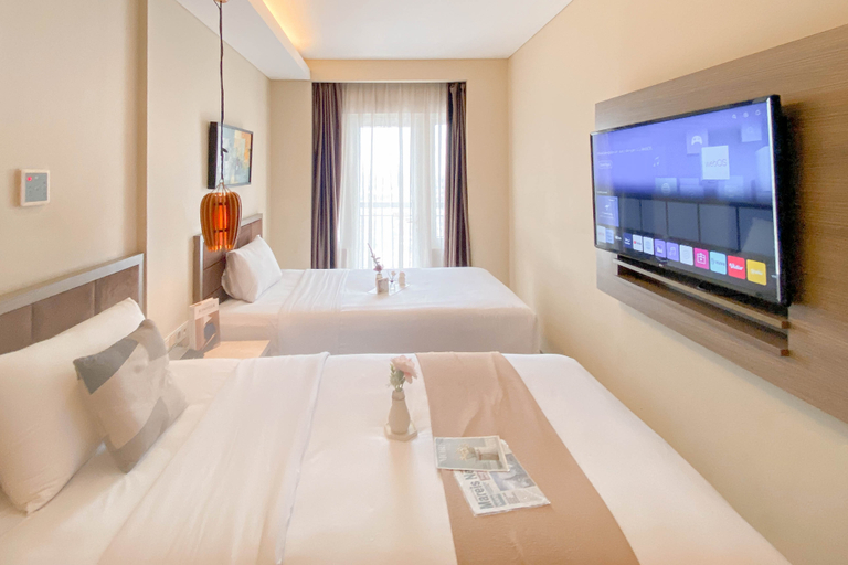 Bedroom 4, Comfy Studio (No Kitchen) at Apartment Grand Palace Kemayoran By Travelio, Jakarta Pusat