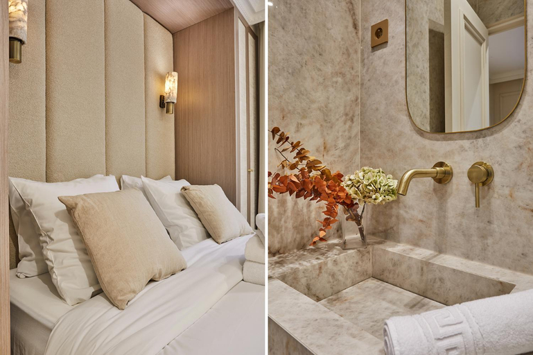 Bedroom 2, Residence in the Marais with Air-conditioned by Studioprestige, Paris