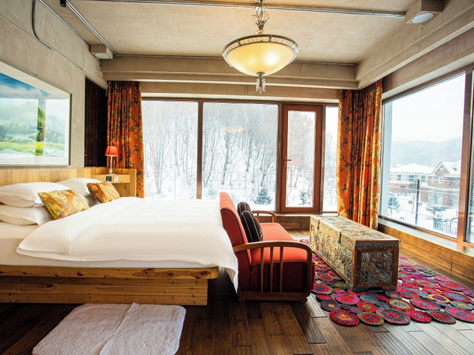 Bedroom 2, Shangzhi Qushe Resort Hotel, Harbin