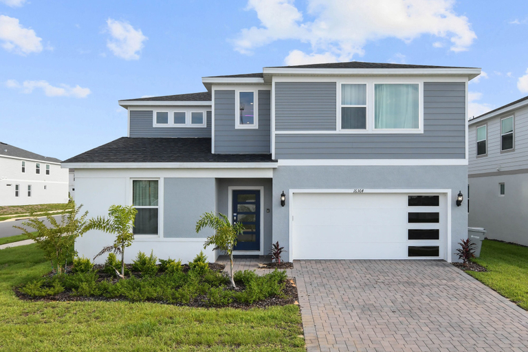 Exterior & Views 2, Modern Resort Home w/ Pool, Spa & Arcade Access, Lake