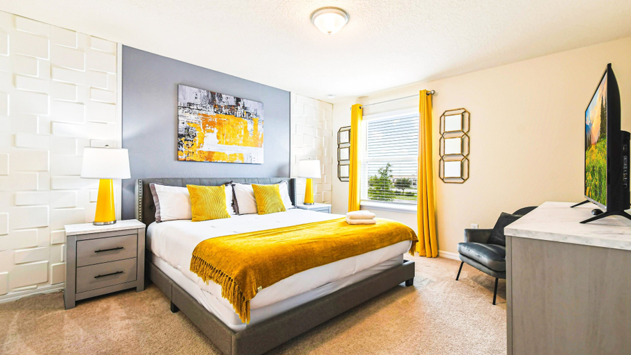 Bedroom 3, Windsor Island Resort 5br Villa Pool Near Disney, Polk