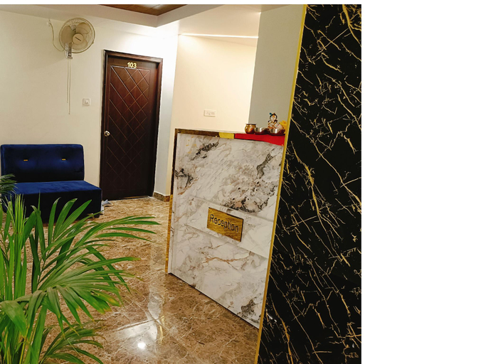 Reception, hotel Cleo, Lucknow