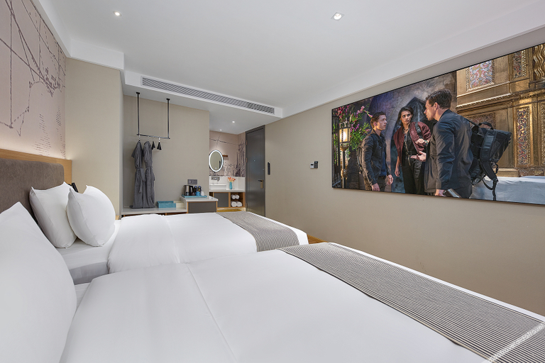 Bedroom 2, CityNoteシティ ノート軽宿(広州天河路動物園地下鉄駅)(CityNote希诺轻居(广州天河路动物园地铁站店)), Guangzhou