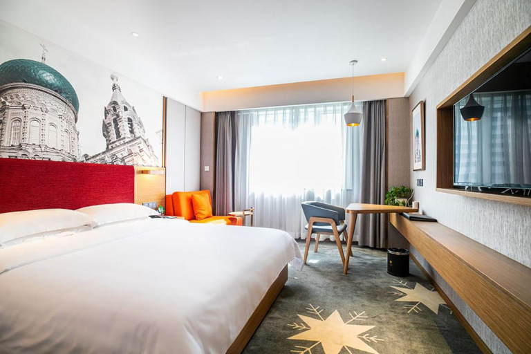 Bedroom, ICE  FLOWER  HOTEL 冰花酒店（广州天河体育中心林和西地铁站店）, Guangzhou