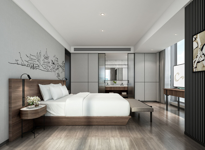 Bedroom 2, UrCove by Hyatt Lianyungang Railway Station Suning Plaza, Lianyungang