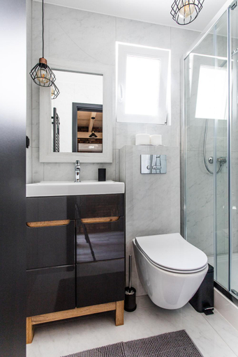 Bathroom, Domki Premium LATO&ZIMA z basenem, Puck