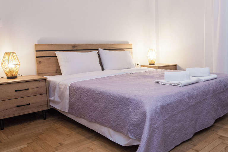 Bedroom 3, Fresh Urban Apt with Balcony in Zografou, Attica