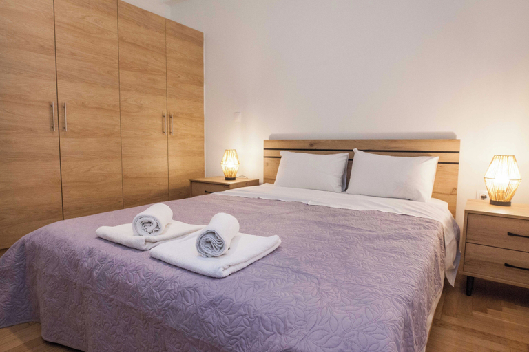 Bedroom 5, Fresh Urban Apt with Balcony in Zografou, Attica