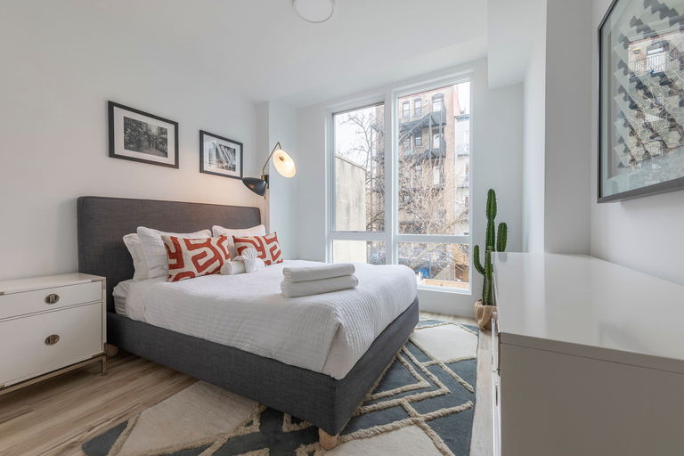 Bedroom 4, Sun-drenched 3BR Loft With Outdoor Space Near NYC, Hudson