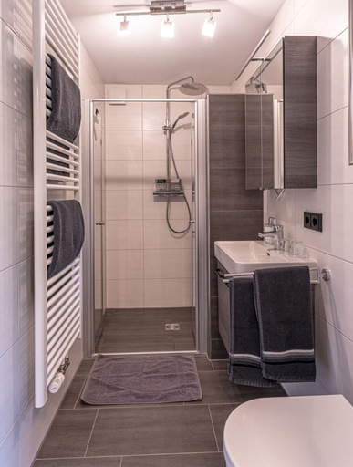 Bathroom 4, Ferienhaus mit Sauna in Skigebietsnahe, Regen