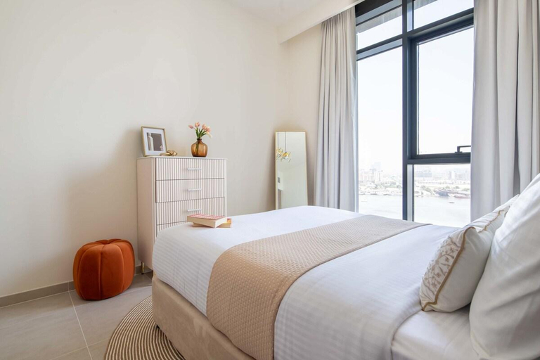 Bedroom 3, Tranquil 2BR w/ Mesmerizing Creek Harbour Views, Dubai