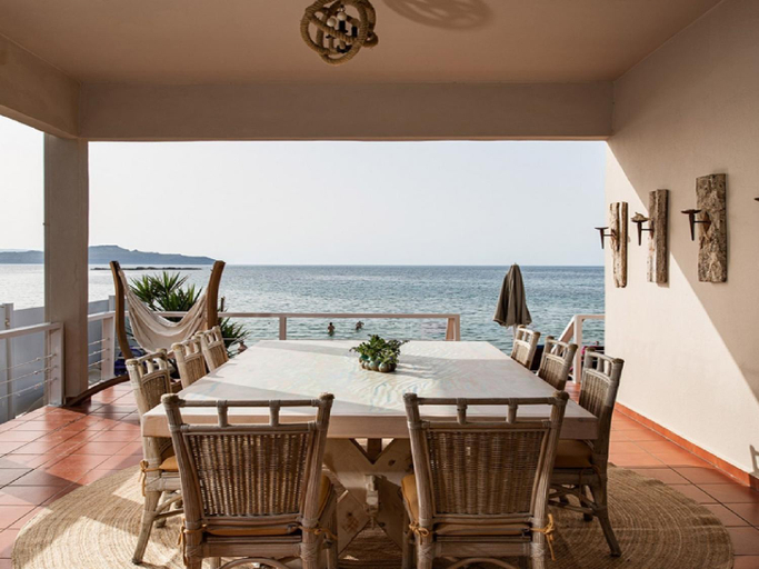 Exterior & Views 3, Dazzling Crete Villa 3 Bedrooms Villa Saffron Sunset Beachfront Villa With Jacuzzi & Brilliant Sea V, Crete